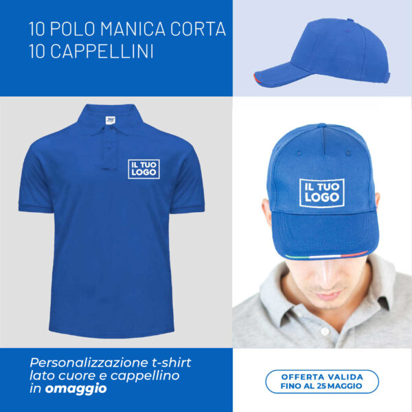 polo manica corta + cappellini